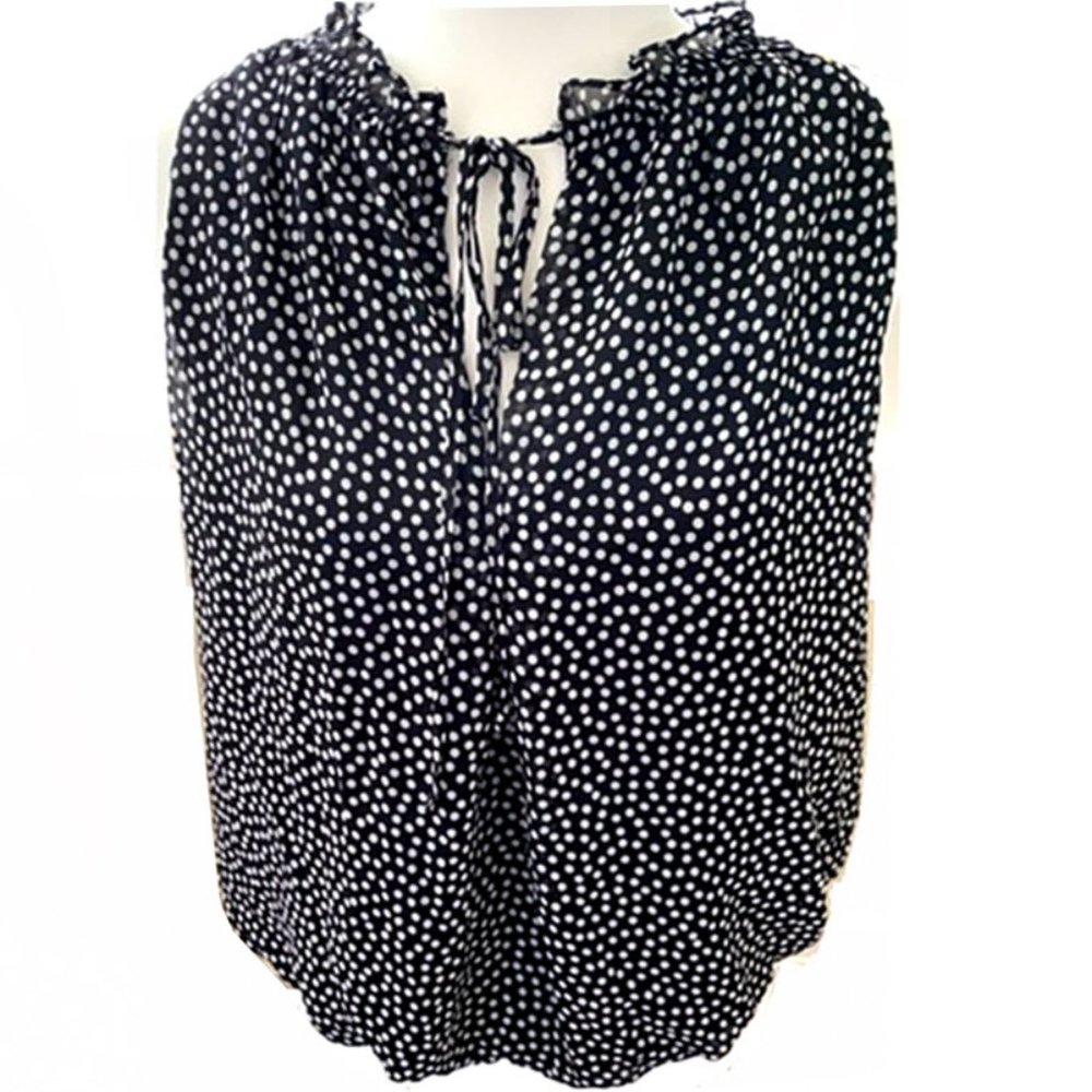 Max Studio Polka Dot Sleeveless Blouse
